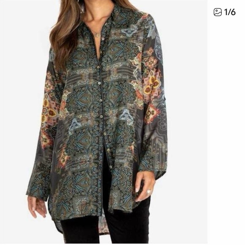 Johnny Was Multicolor Patterned Women's Top